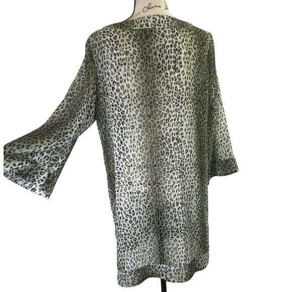 TOMMY BAHAMA SWIM COVER UP TUNIC EMBELLISHED CHEETAH ANIMAL PRINT SZ M BEACHY - Picture 13 of 16